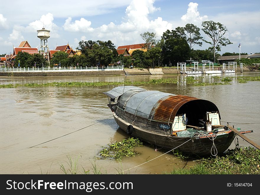 Ancient cargo ship in Thailand. Ancient cargo ship in Thailand