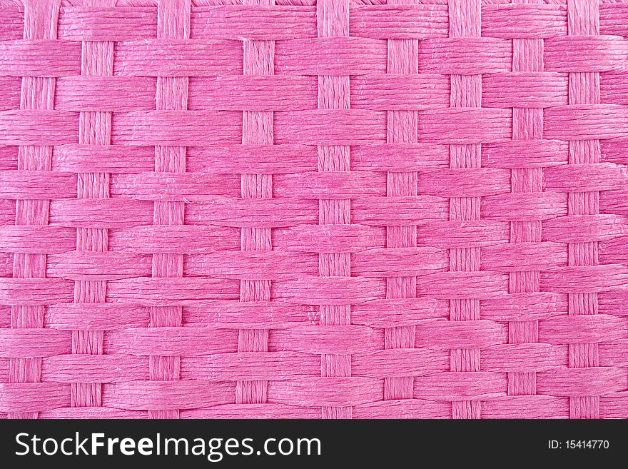 Close up of pink basket weave.