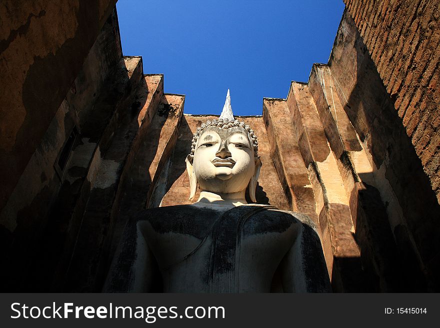 Sukhothai Historical Park in Thailand is a UNESCO world heritage site Buddha statue