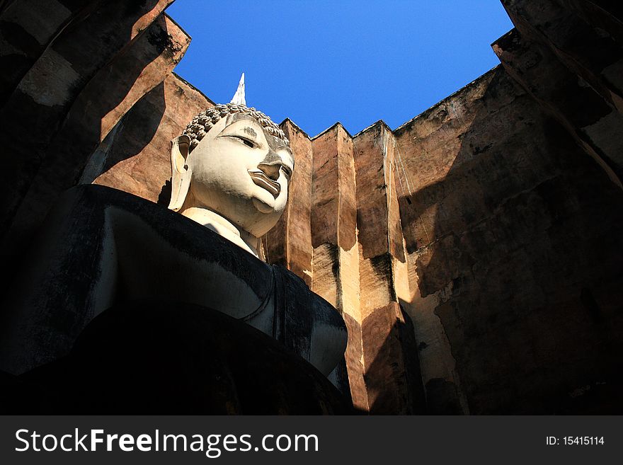 Sukhothai Historical Park in Thailand is a UNESCO world heritage site Buddha statue