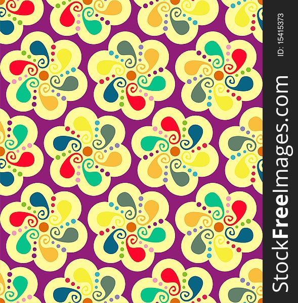 Seamless texture with colorful patterns. Vector illustration. Seamless texture with colorful patterns. Vector illustration.