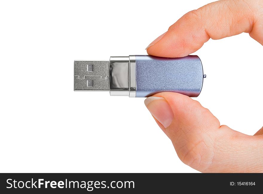 Flash drive in hand