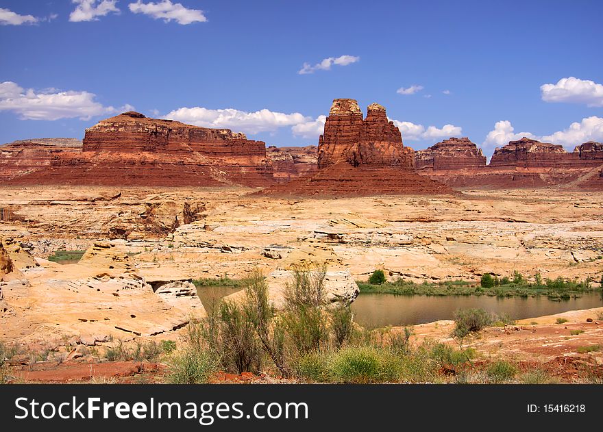 Rock formations in Glen canyon recreation area. Rock formations in Glen canyon recreation area