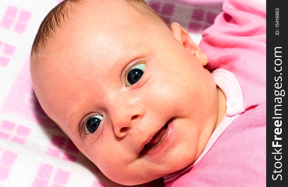 Close-up portrait of a child. Close-up portrait of a child