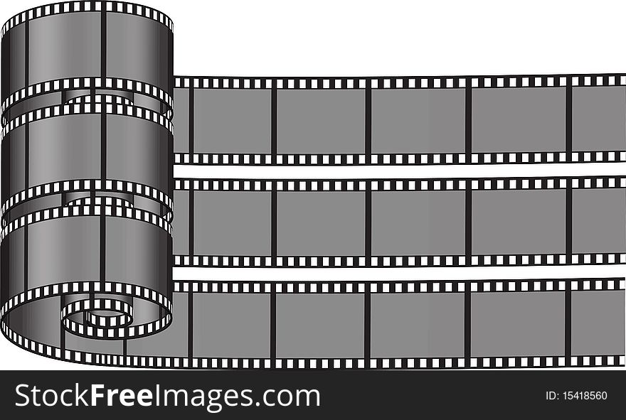Illustration of the films isolated over white background