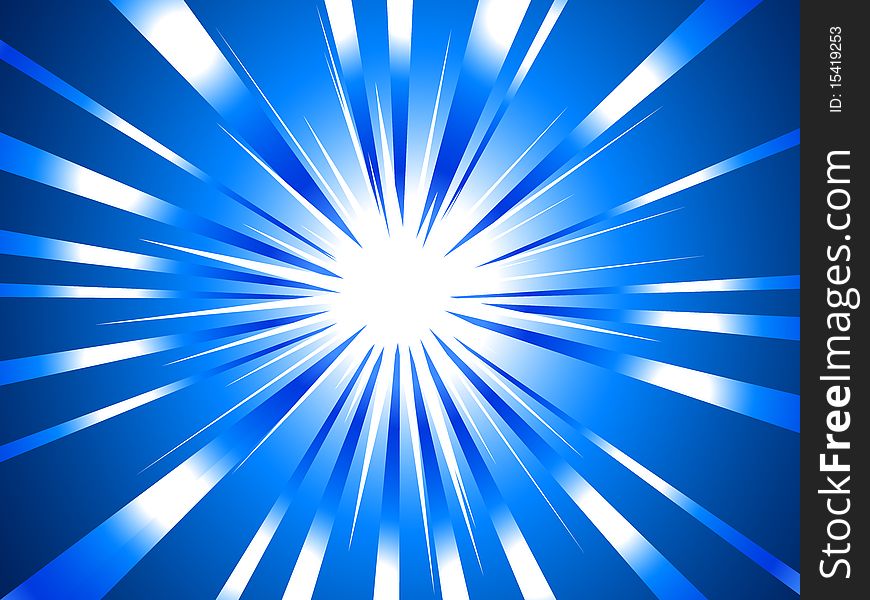 Abstract background of rays with a white-blue gradient. Abstract background of rays with a white-blue gradient