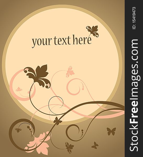 Abstract style floral vector background. Abstract style floral vector background