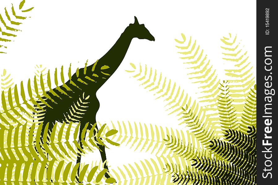 Abstract style wildlife vector illustration