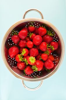 Strawberries In A Colander Stock Photo Strawberries In A Colander Stock Photo