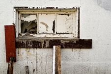 Old Broken Window Royalty Free Stock Photo Old Broken Window Royalty Free Stock Photo