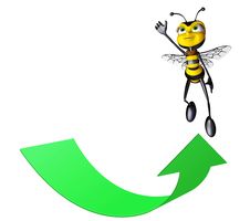 Honey Bee Super Flying Up Stock Photos