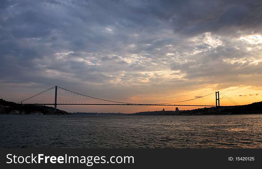 Bosporus Bridge At Sunset