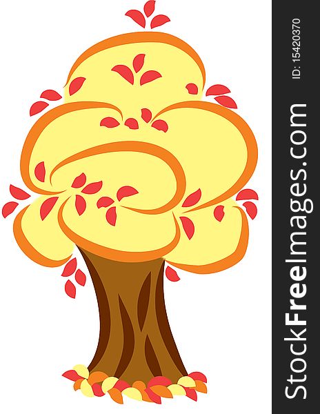 Tree for the decoration of illustrations of different direction