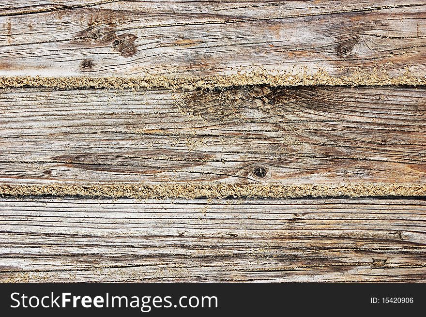 Weathered wooden boardwalk texture close-up. Weathered wooden boardwalk texture close-up