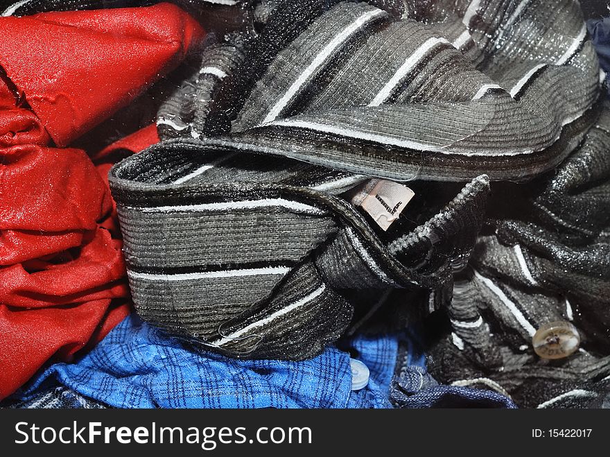 Colorful Clothes In A Washing Machine