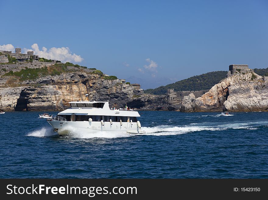 A ferry on the cinque terre