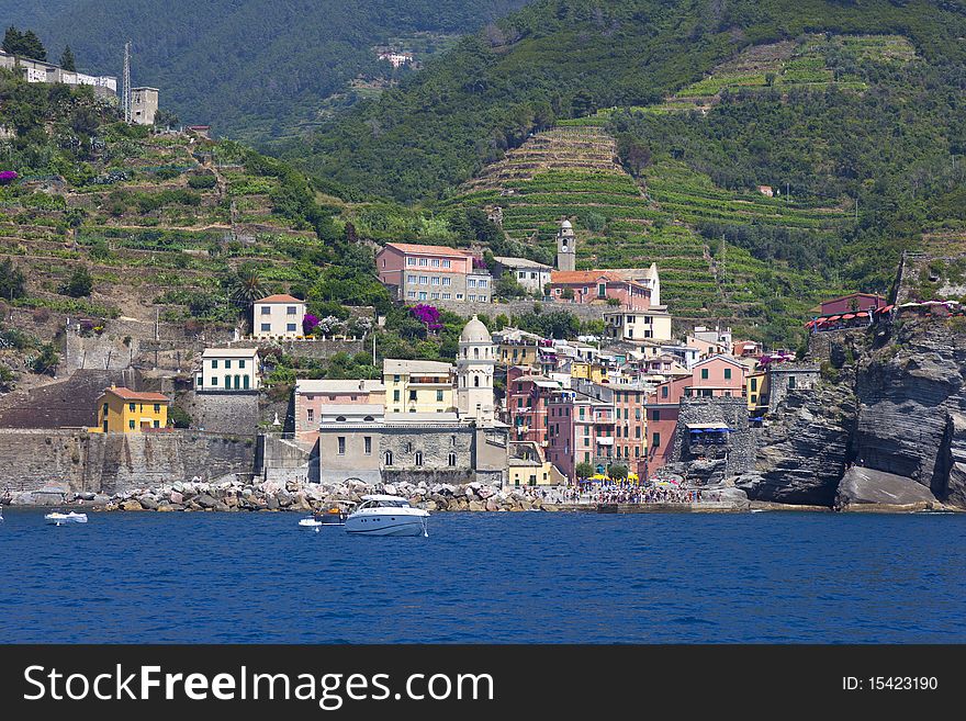 Colorful italian houses on the cinque terre. Colorful italian houses on the cinque terre