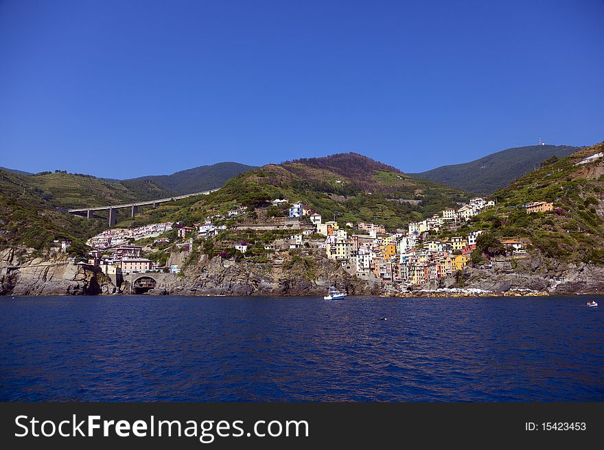 Colorful italian houses on the cinque terre. Colorful italian houses on the cinque terre