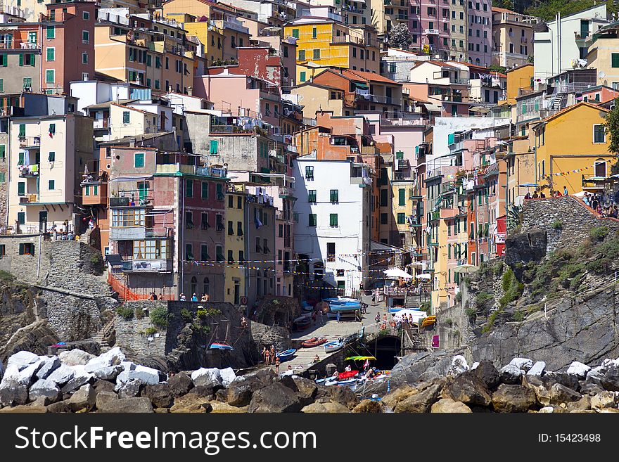 Colorful italian houses on the cinque terre. Colorful italian houses on the cinque terre