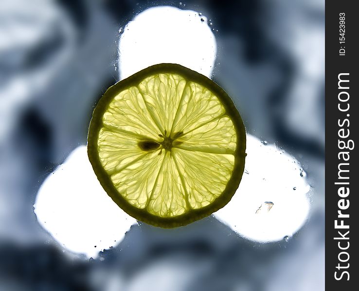 Abstract lemon symbol of radioactive. Abstract lemon symbol of radioactive