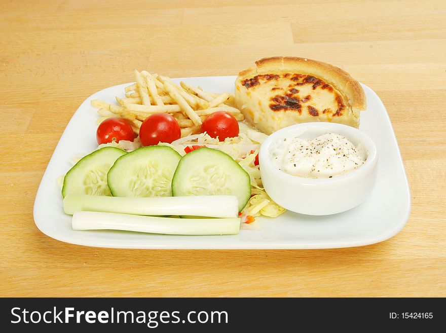 Quiche Salad On A Table