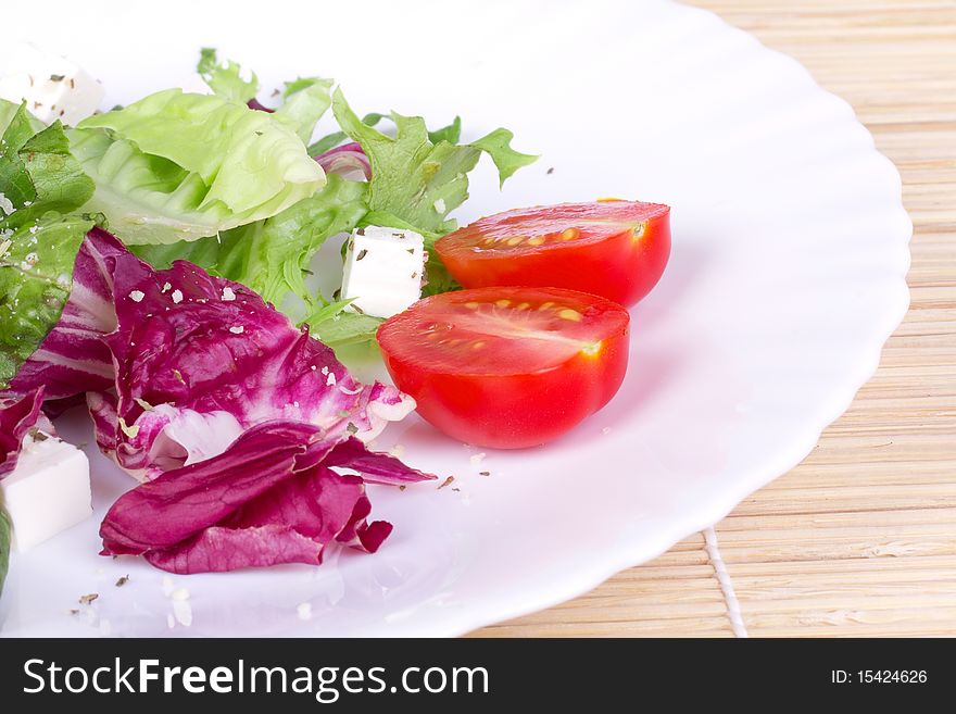 Salad on plate