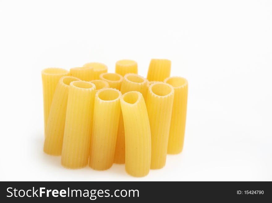 Pasta on a white background