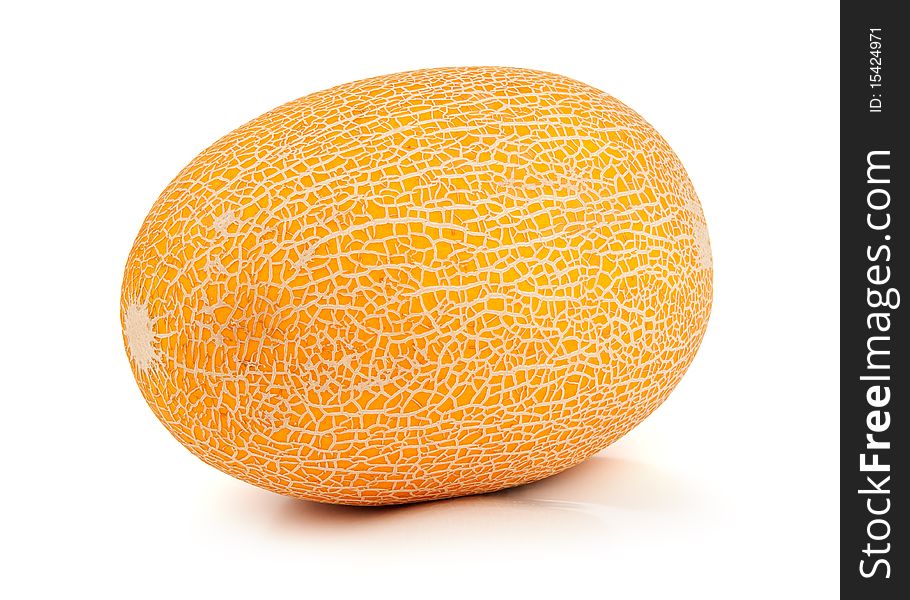 Yellow melon isolated on white background