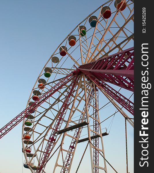 Summer holidays in an amusement park