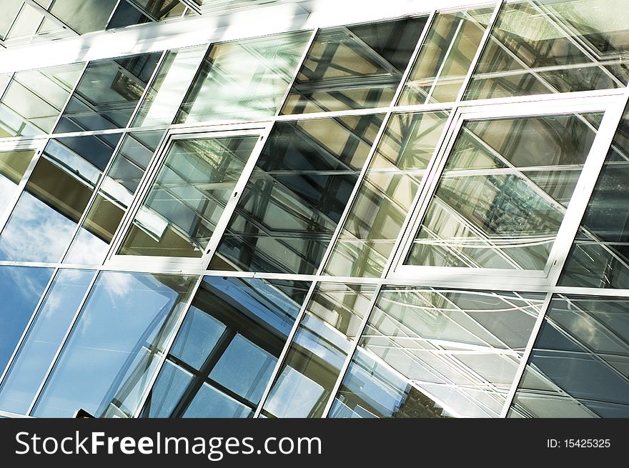 Windows of the modern building. Windows of the modern building