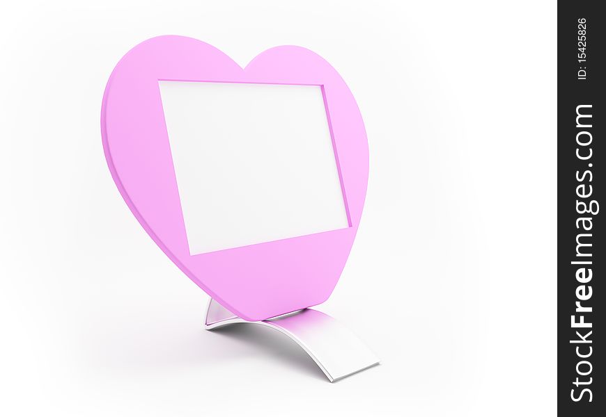 Photo frame 3D. Object on a isolated background