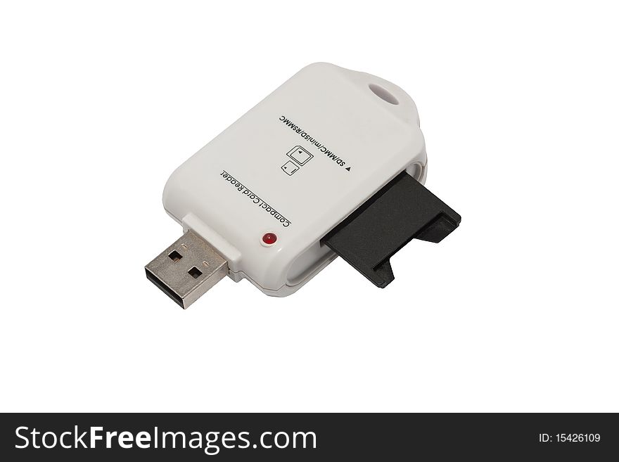 Adapter memory card isolated on a white background