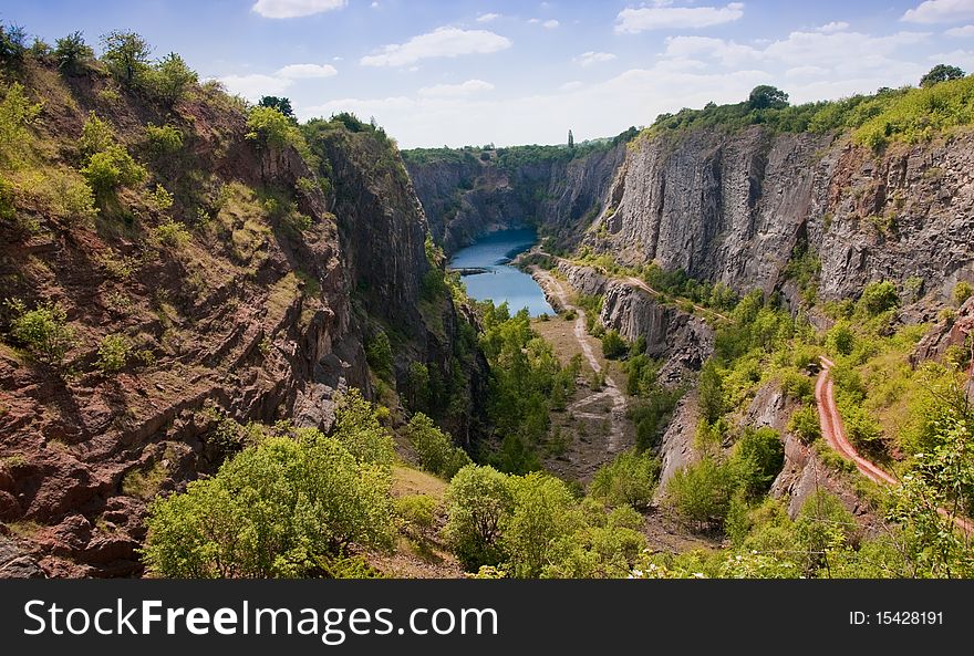 America abandoned quarry in the Czech Republic. America abandoned quarry in the Czech Republic