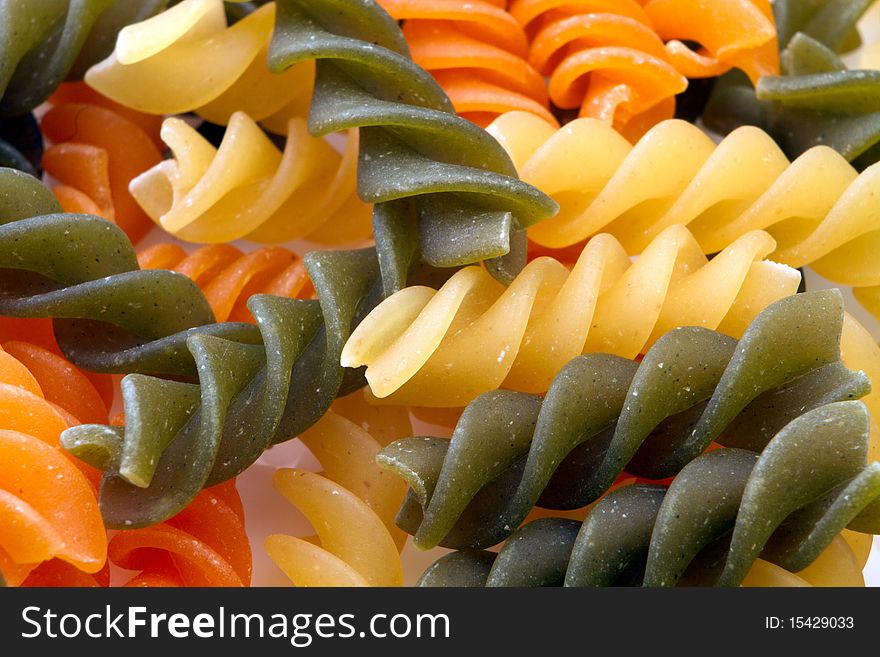 Italian Pasta on a white Background. Italian Pasta on a white Background