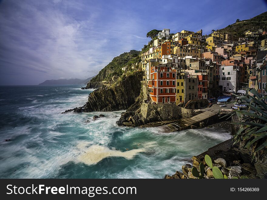 Riomaggiore in Cinque Terre,La Spezia province in Liguria Region, northern Italy