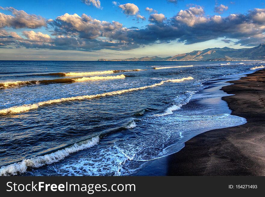 Summer Morning Coast Of The Tyrrhenian Sea.