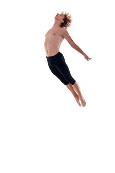 Modern Dancer Jumping Stock Photo
