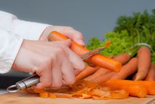 Shaving Carrot Stock Photo