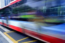High-speed And Blurred Bus Trails Royalty Free Stock Photo High-speed And Blurred Bus Trails Royalty Free Stock Photo