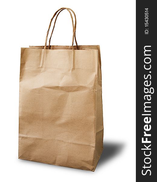 Front Brown Crumpled peper bag