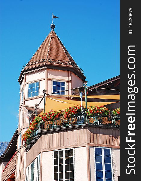 Bavarian style building in Leavenworth, Washington