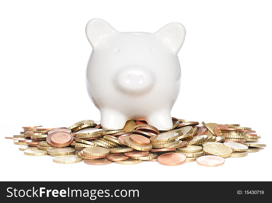 Piggy Bank isolated on a white background