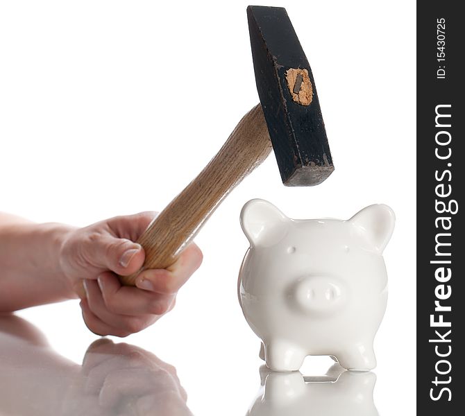 Piggy Bank isolated on a white background