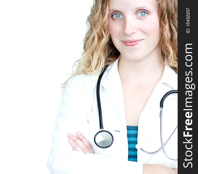 Portrait of  a successful young female doctor. Portrait of  a successful young female doctor