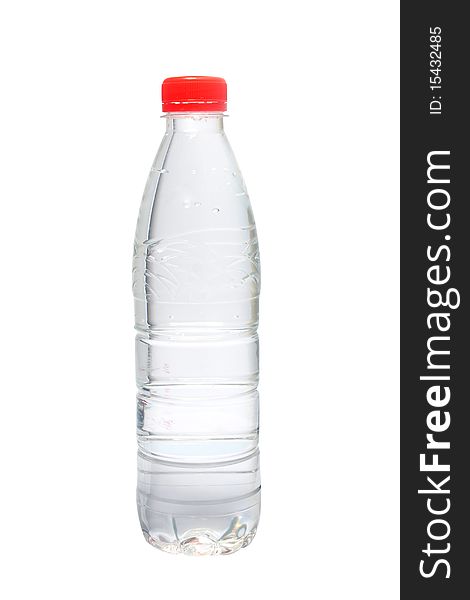 Clear bottled water for label design