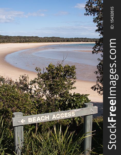 Access to beach at Trial Bay, NSW, Australia. Access to beach at Trial Bay, NSW, Australia