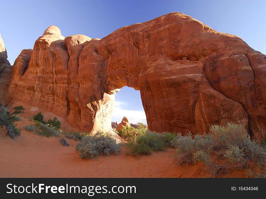 Rock arch in Arches National Park