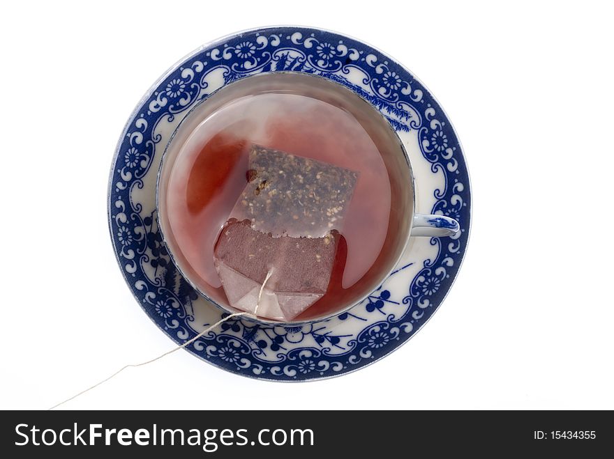 Blackberry tea in thin chine cup