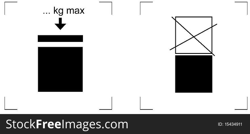 Stacking load package pictogram