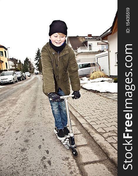 Child With Scooter